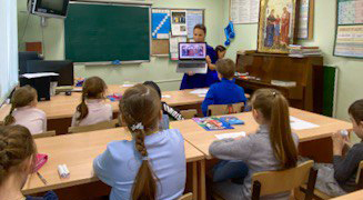 Занятие в Воскресной школе, посвященное празднику Сретения Господня