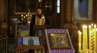 Простерла еси руце к щедрому Богу, Марие…